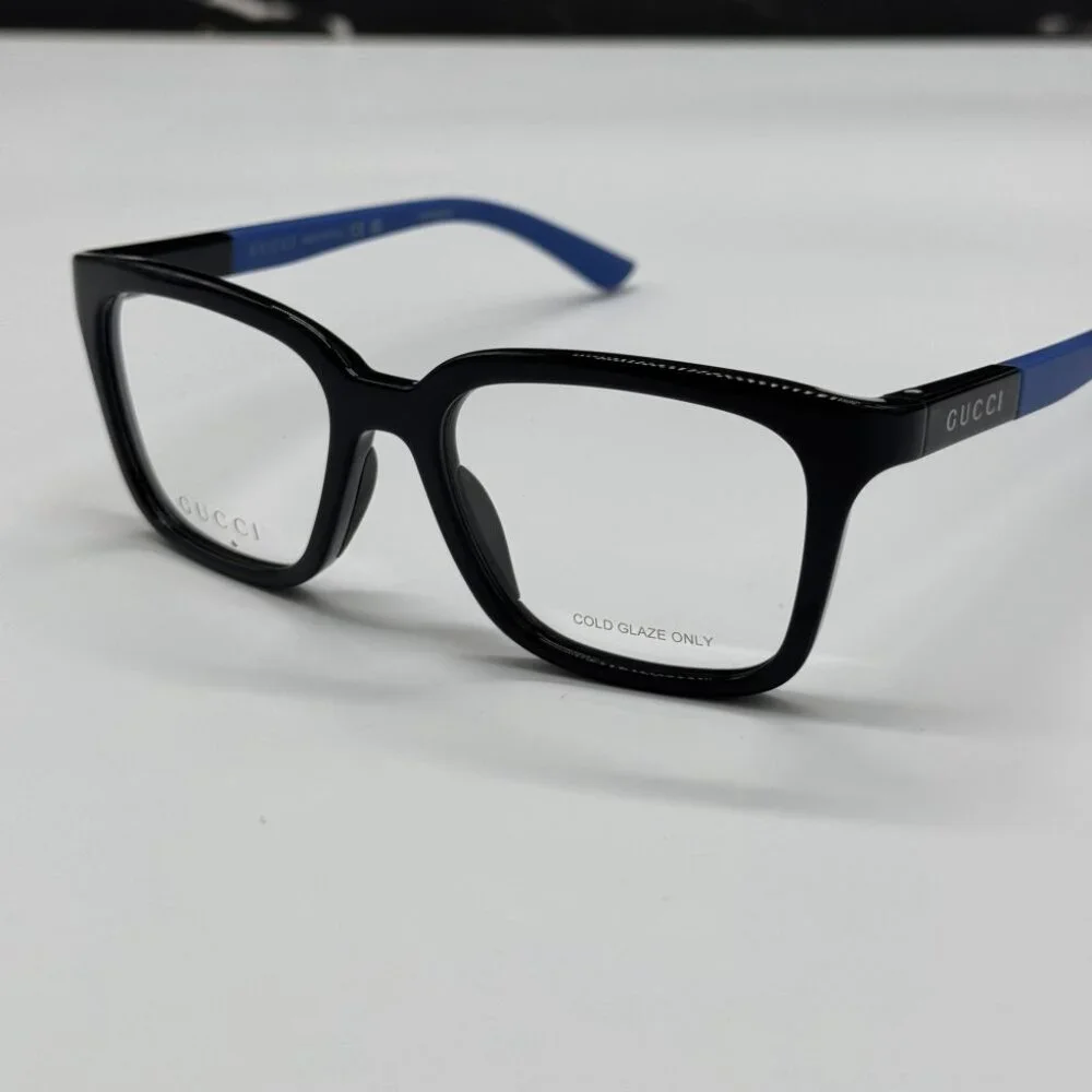 NEW GG1738O 004 GUCCI EYEGLASSES BLACK/BLUE MEN EYEWEAR GUCCI